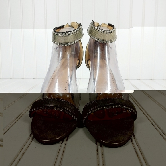 NEW Adrienne Vittadini Gracy Jeweled High Heel Ankle Strap Dress Sandals I784 - Picture 3 of 11